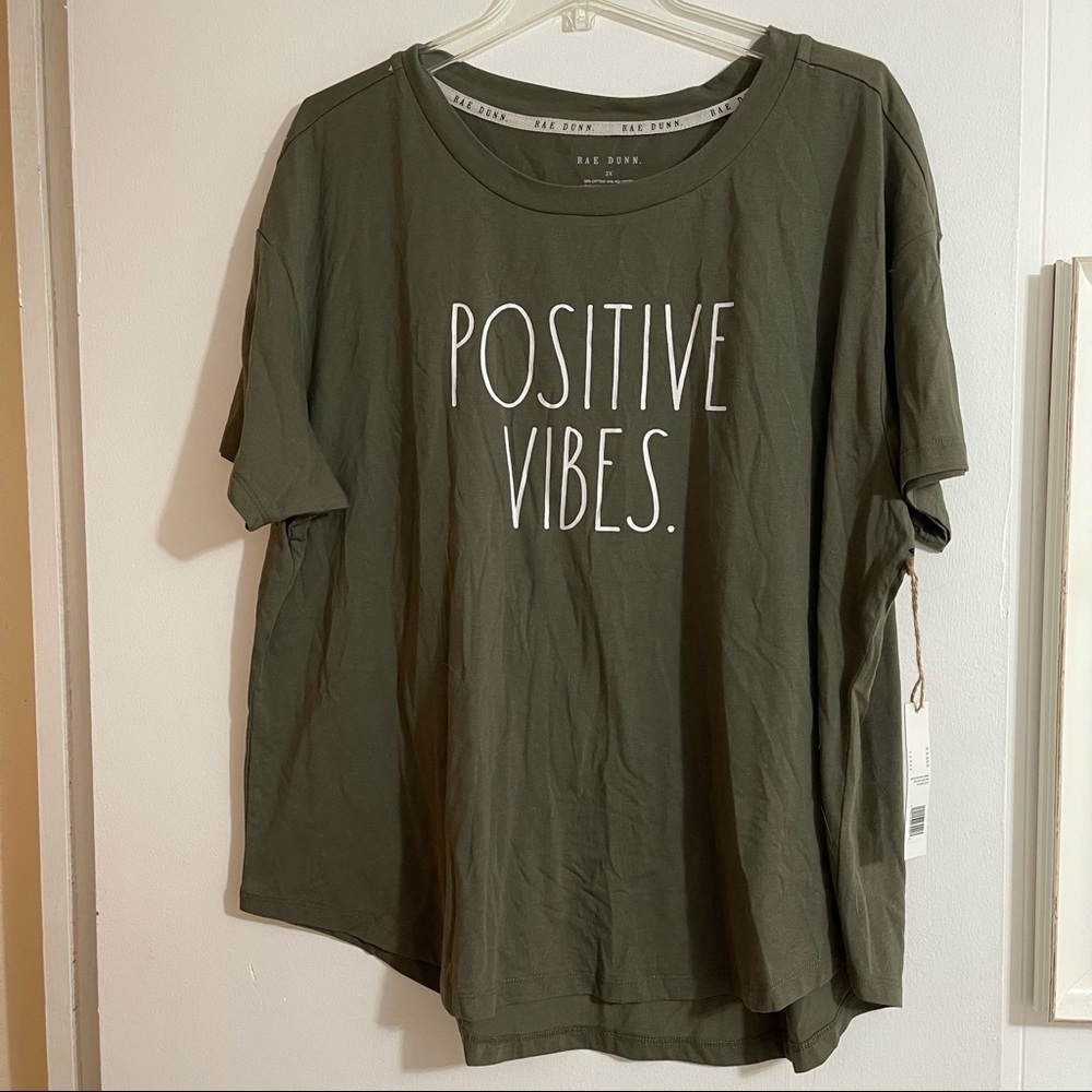 Rae Dunn Positive Vibes Tee